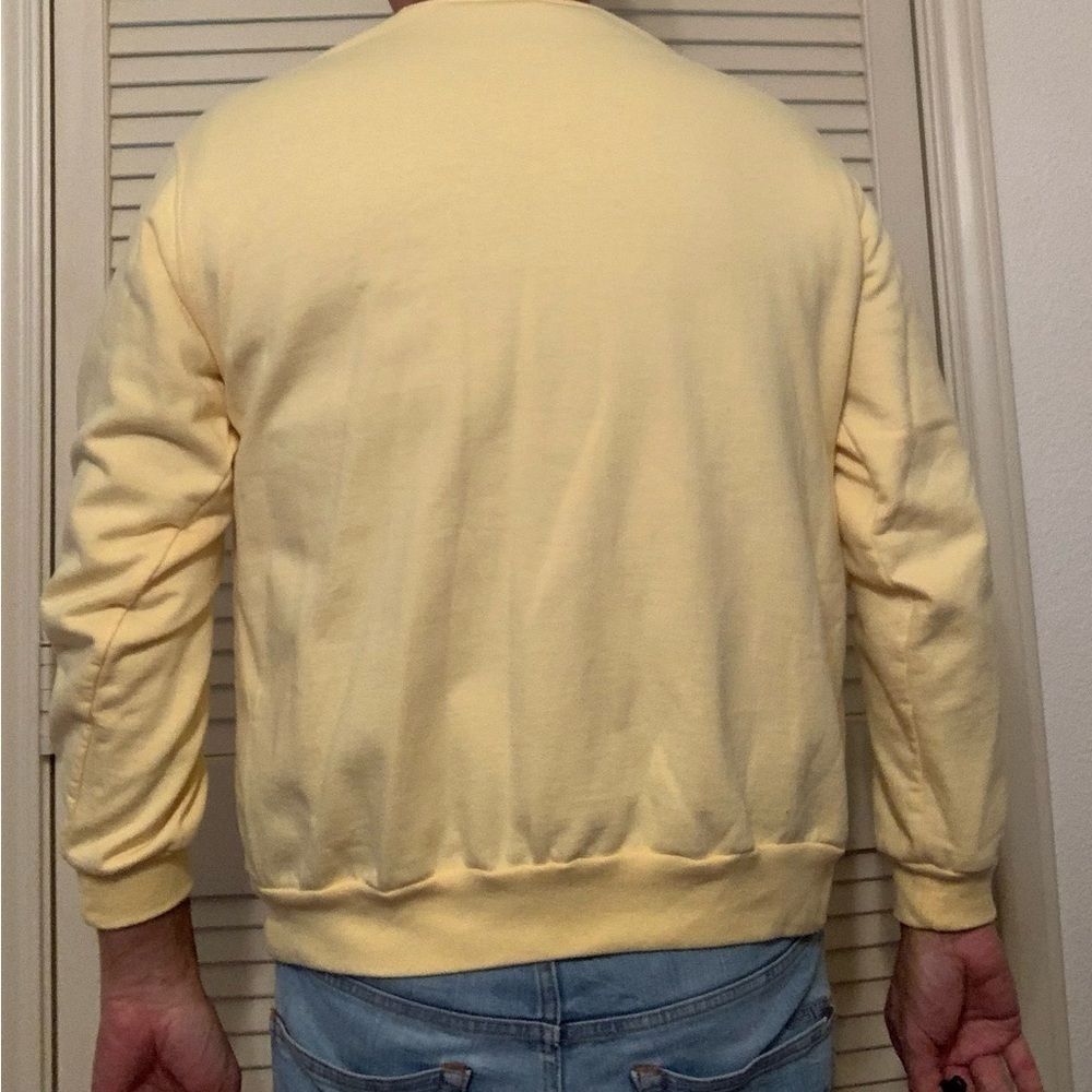 VINTAGE 80S YELLOW GRANNY COTTAGE MOM GARDEN CORE SWEATSHIRT XL FALL - Picture 2 of 5